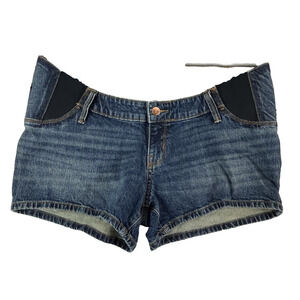 Isabel Maternity Denim Jean Shorts sz 8/29 Expandable Side Panels 4"Inseam